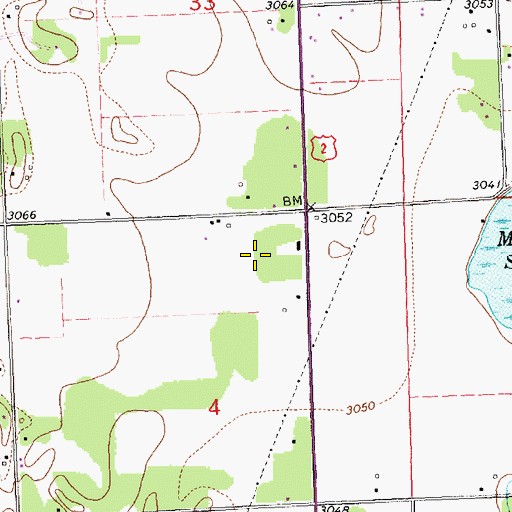 Topographic Map of 29N20W04AB__01 Well, MT