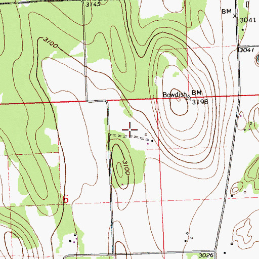 Topographic Map of 29N21W06AA__02 Well, MT
