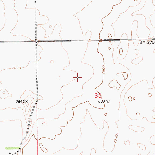 Topographic Map of 30N12E35BD__01 Well, MT