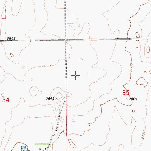 Topographic Map of 30N12E35BC__01 Well, MT
