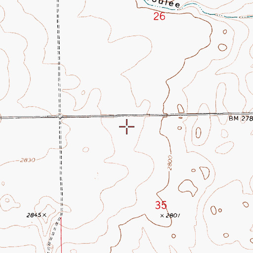 Topographic Map of 30N12E35BA__03 Well, MT