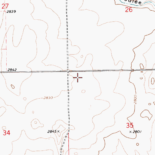 Topographic Map of 30N12E35BB__04 Well, MT
