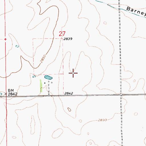 Topographic Map of 30N12E27DC__02 Well, MT