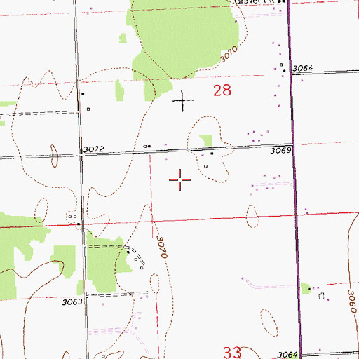Topographic Map of 30N20W28CD__01 Well, MT