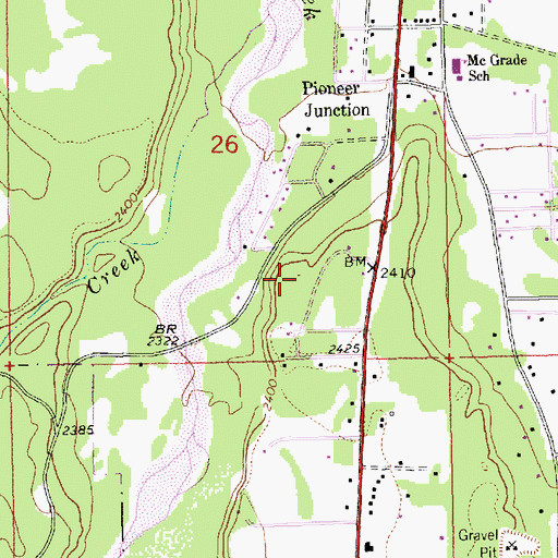 Topographic Map of 30N31W26_DCA__ Well, MT