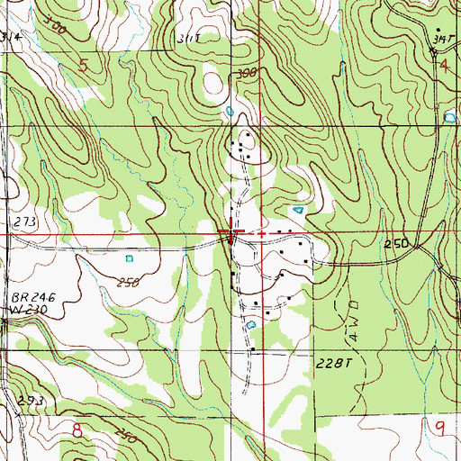 Topographic Map of Mount Teman Church, AL