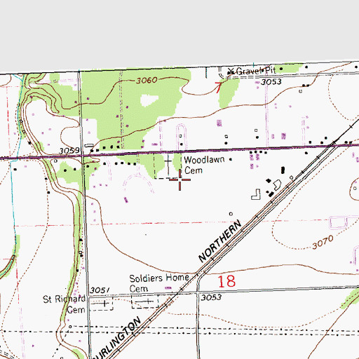 Topographic Map of 30N20W18BA__01 Well, MT