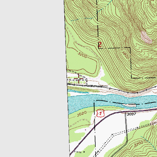 Topographic Map of 30N20W02CDBA01 Well, MT