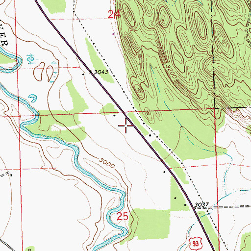 Topographic Map of 31N23W25AB__01 Well, MT