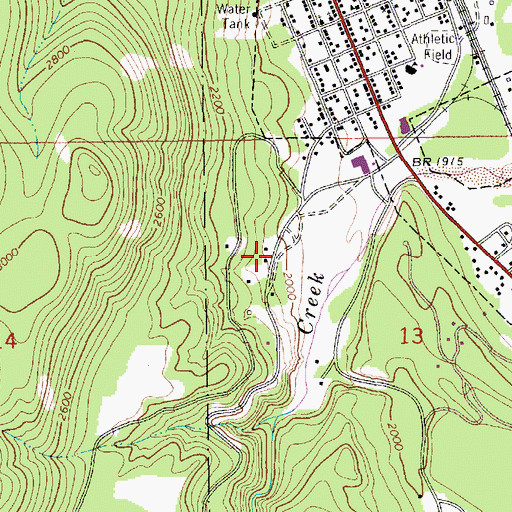 Topographic Map of 31N34W13BCAA01 Well, MT