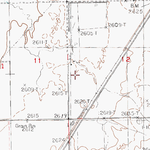 Topographic Map of 31N14E12CB__01 Well, MT
