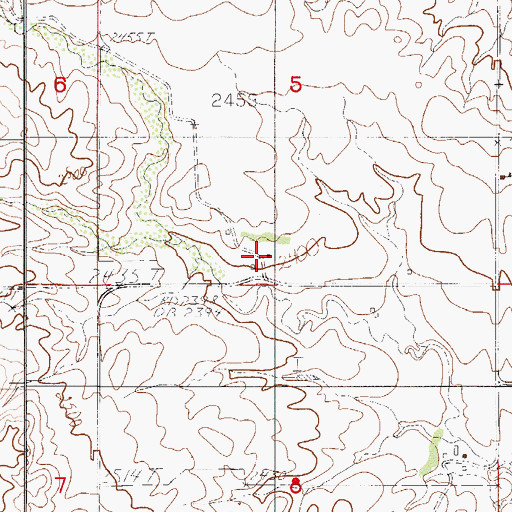 Topographic Map of 31N52E05CDDB01 Well, MT