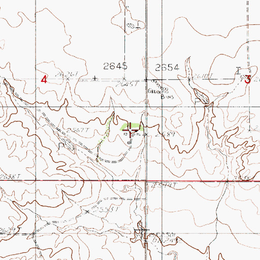 Topographic Map of 31N51E04DDAB01 Well, MT