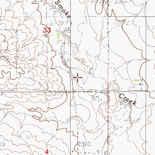 Topographic Map of 33N49E33DD__11 Well, MT