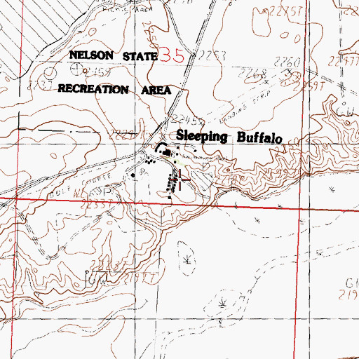 Topographic Map of 32N32E35DCCA01 Well, MT