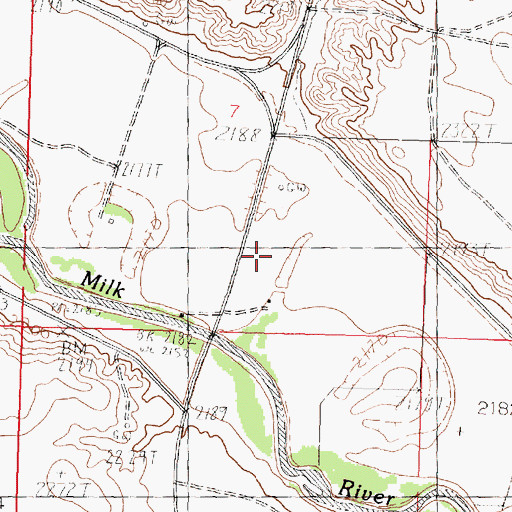 Topographic Map of 32N34E07DCC_01 Well, MT