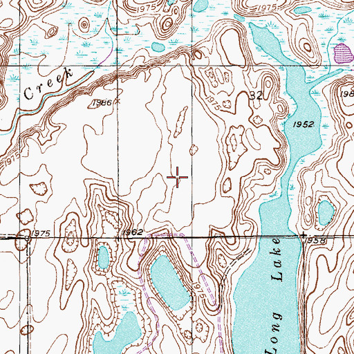 Topographic Map of 33N58E32CCAA01 Well, MT
