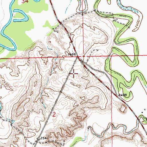Topographic Map of 33N19E02ABAD01 Well, MT