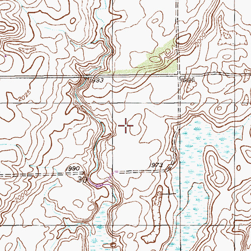 Topographic Map of 33N58E30ACAA01 Well, MT