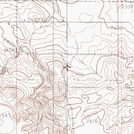 Topographic Map of 33N52E23BAAD01 Well, MT