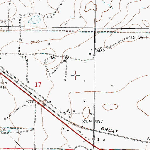 Topographic Map of 33N05W17AD__01 Well, MT
