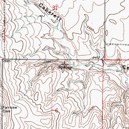 Topographic Map of 33N48E06ABAC01 Well, MT