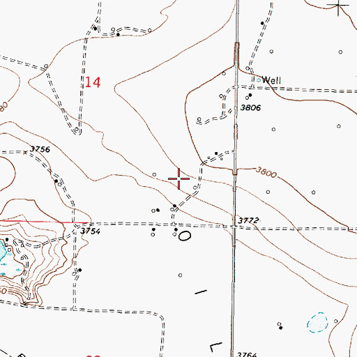 Topographic Map of 34N06W14DD__02 Well, MT