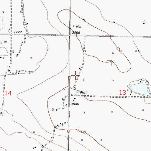 Topographic Map of 34N06W13BC__01 Well, MT