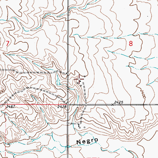 Topographic Map of 34N48E08CCBA01 Well, MT