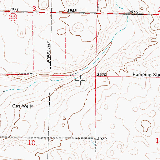 Topographic Map of 34N05W10AA__01 Well, MT