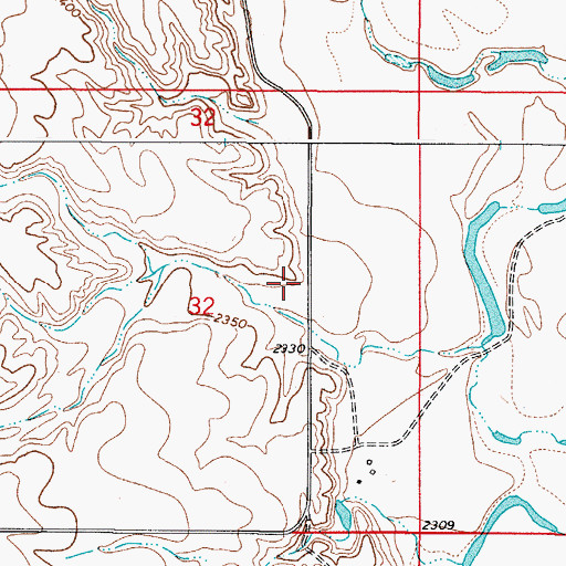 Topographic Map of 35N48E32ACDD01 Well, MT