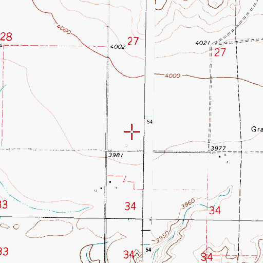 Topographic Map of 35N05W27CC__01 Well, MT