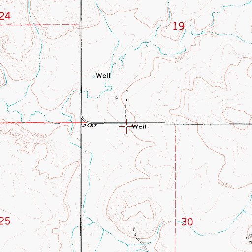 Topographic Map of 35N49E30BABB01 Well, MT