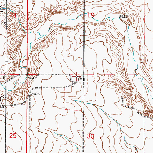 Topographic Map of 35N48E30BAAA01 Well, MT