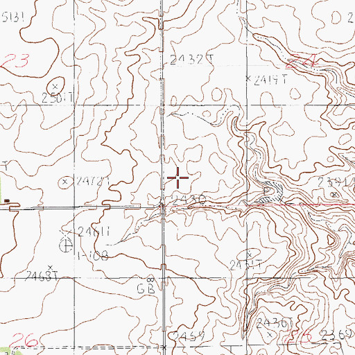 Topographic Map of 35N56E23CDCD01 Well, MT