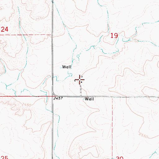 Topographic Map of 35N49E19CCDA01 Well, MT