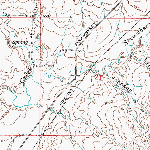 Topographic Map of 35N03E21BDCD01 Well, MT