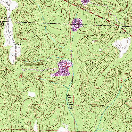 Topographic Map of Griffin Mine, AL