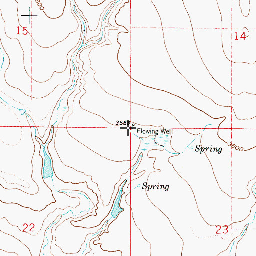 Topographic Map of 35N02E23BBBB01 Well, MT