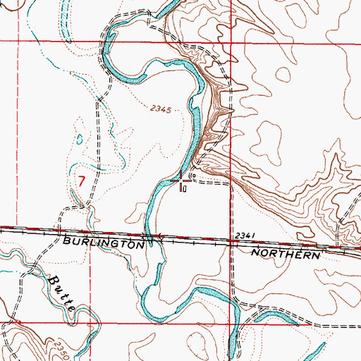 Topographic Map of 35N48E07DABA01 Well, MT
