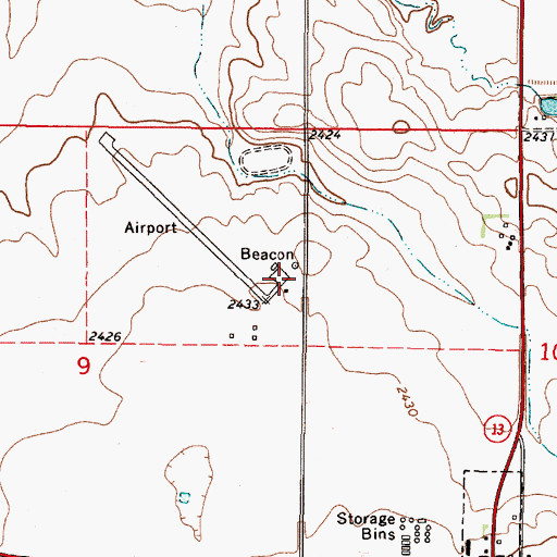 Topographic Map of 35N48E09ADAD01 Well, MT