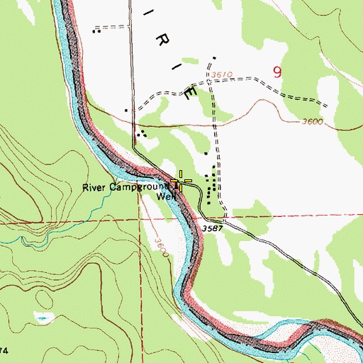 Topographic Map of 35N21W09CCA_01 Well, MT