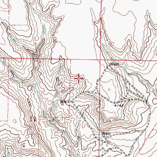 Topographic Map of 35N04W11AA__01 Well, MT