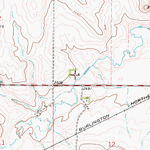 Topographic Map of 35N46E01CCDA01 Well, MT