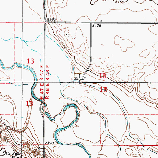Topographic Map of 36N48E18BDCD01 Well, MT