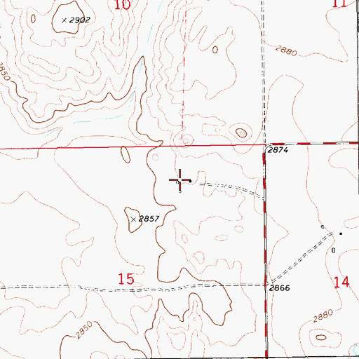 Topographic Map of 36N13E15ADAB01 Well, MT