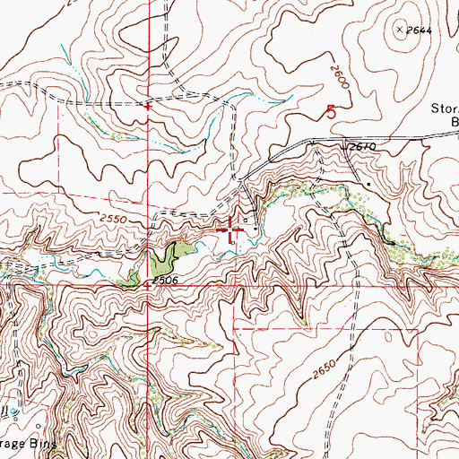 Topographic Map of 36N49E05CCAD01 Well, MT