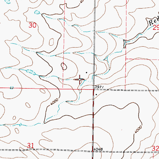 Topographic Map of 37N05W30DD__01 Well, MT