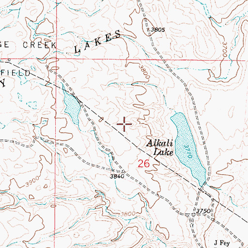 Topographic Map of 37N02E26BDAC01 Well, MT