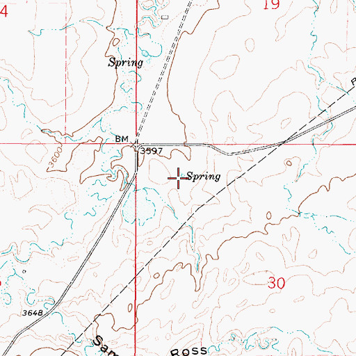 Topographic Map of 37N03E30BBAC01 Well, MT